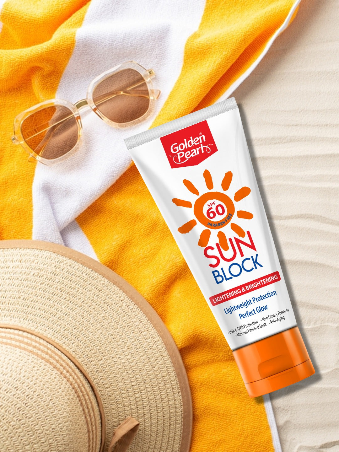 Golden Pearl Sun Block Lightening & Brightening SPF60