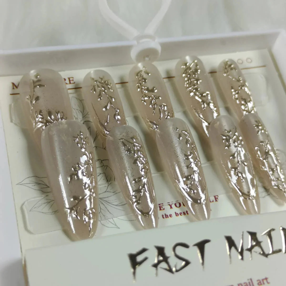 Cat Eye Fake Nails Handmade