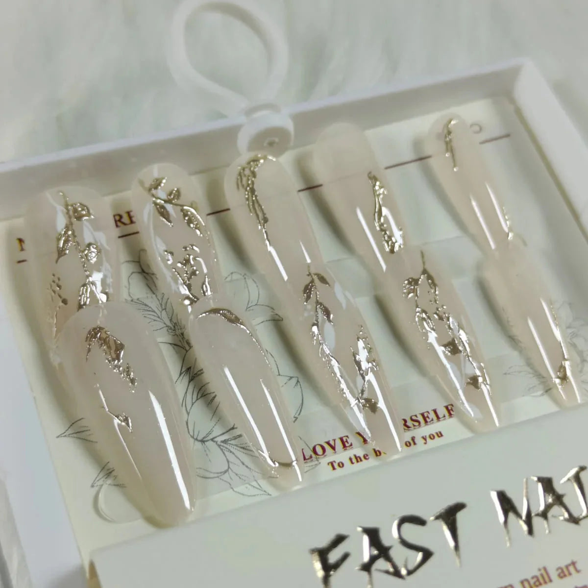 Cat Eye Fake Nails Handmade