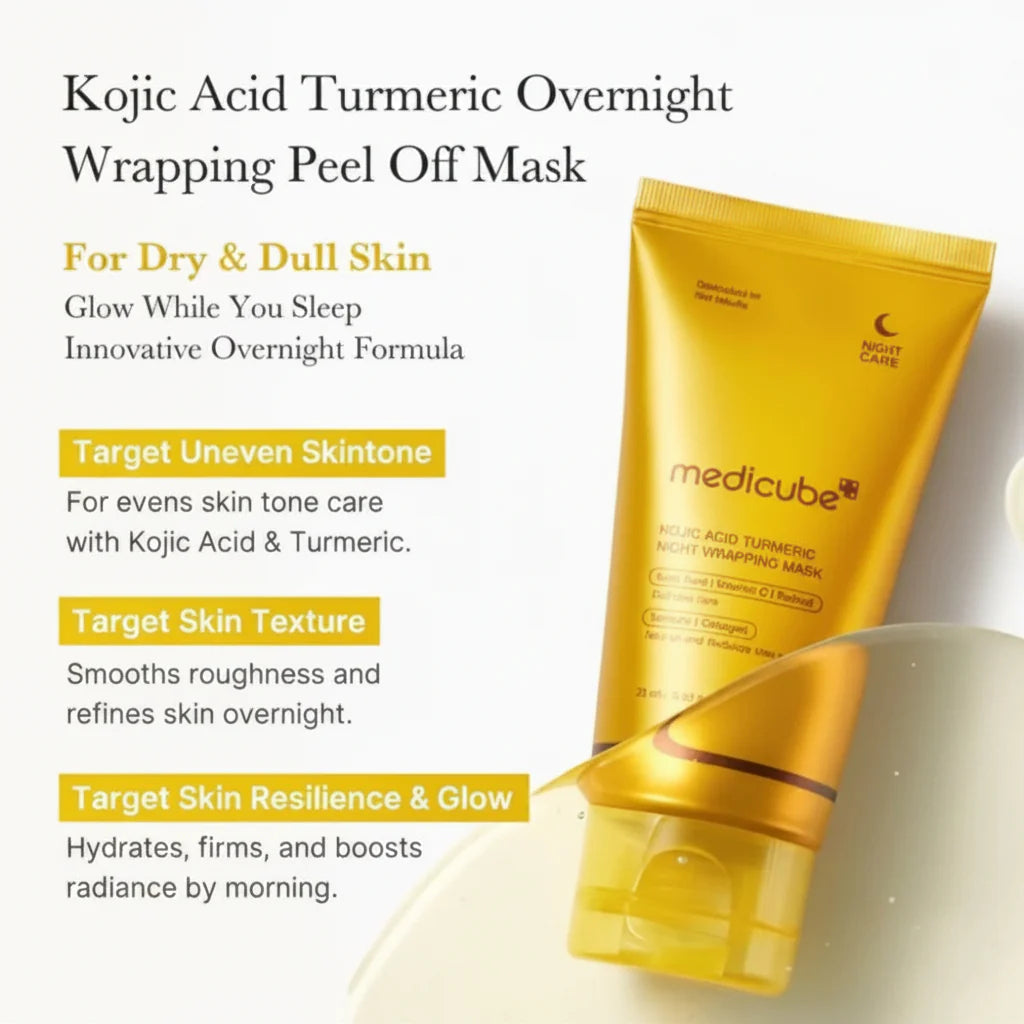 Medicube Kojic Acid Turmeric Night Wrapping Mask - 75ml | Premium Skincare & Beauty Products in Pakistan