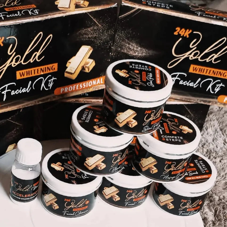 24k Gold Facial Kit Original Ultra Glowing Facial Kit - Pack Of 6 | Premium Skincare & Beauty Products in Pakistan
