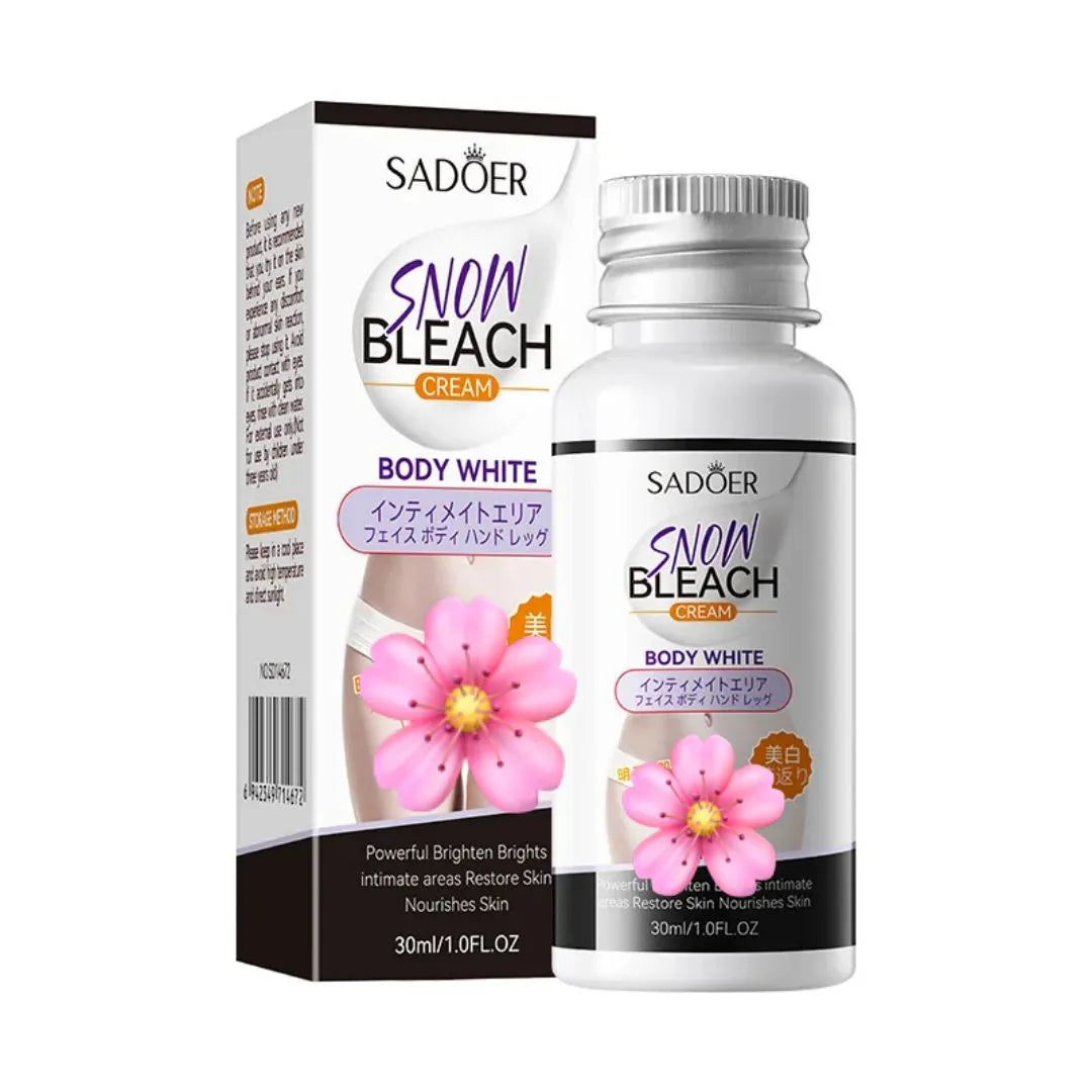 Sadoer Snow Bleach Body White Cream for Sensitive Areas – 30 ml | Premium Skincare & Beauty Products in Pakistan