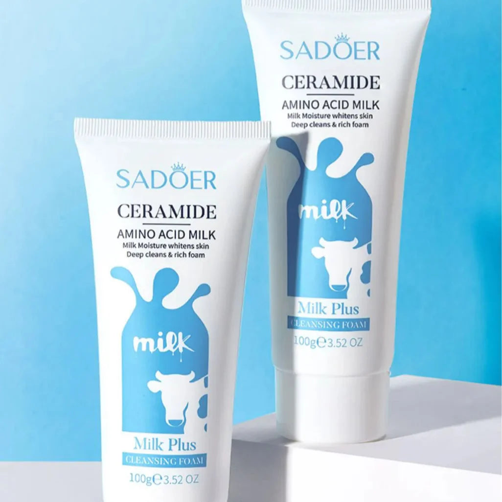 Sadoer Ceramide Milk Whitening Amino Acid Milk Plus Cleansing Foam – 100 g