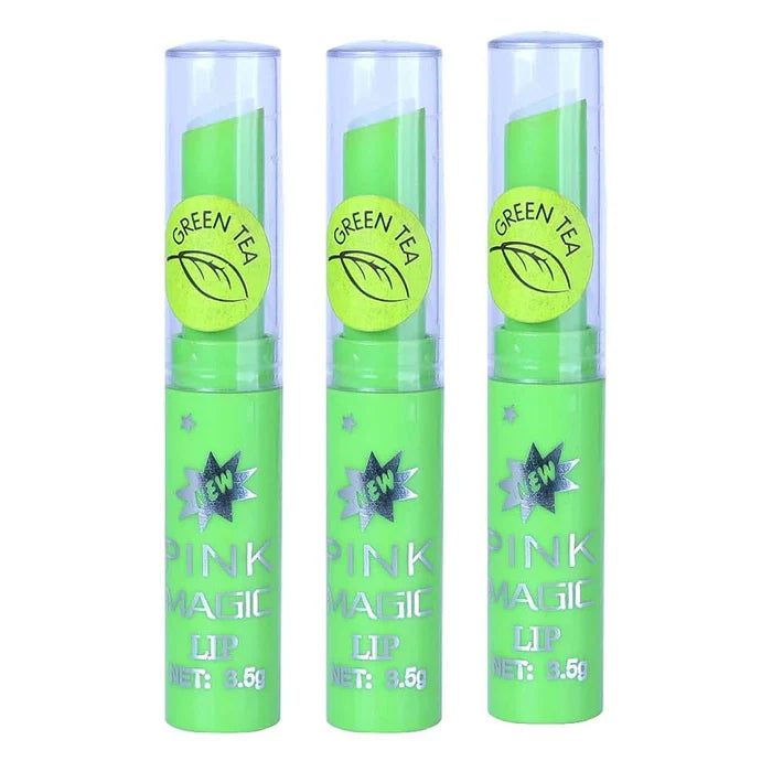 Pink Magic Color Changing Lip Balm - Green Tea