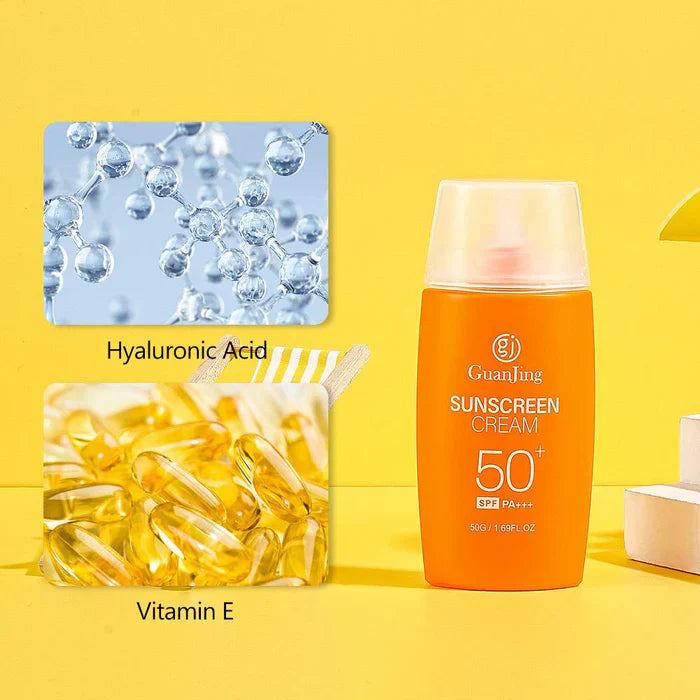 Guanjing Anti-Aging Sunscreen Cream SPF 50+ Moisturizing & Brightening – 50g