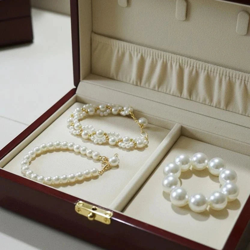 3 line pearl bracelet