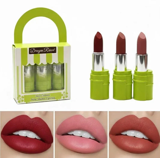 Dragon Ranee Bamboo Bloom Matte Lipstick Set - 3Pcs