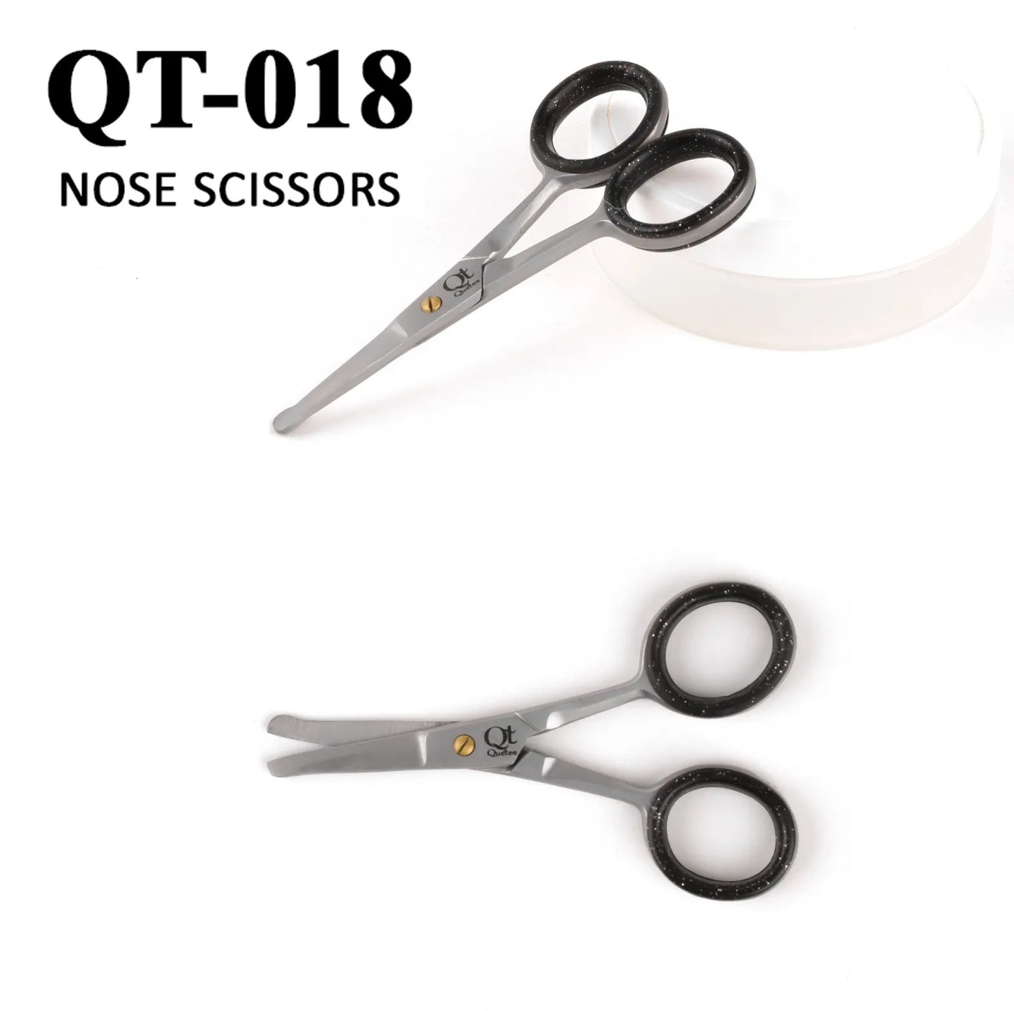 Quetee Beauty Moustache and Nose Hair Scissors