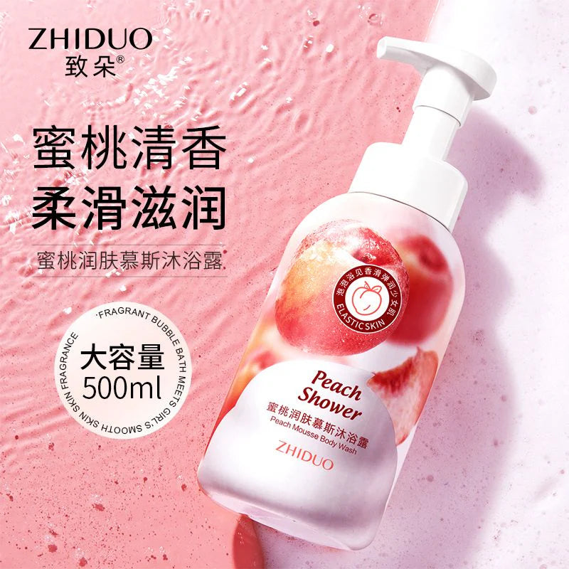 ZHIDUO Peach Mousse Body Wash - 500ml