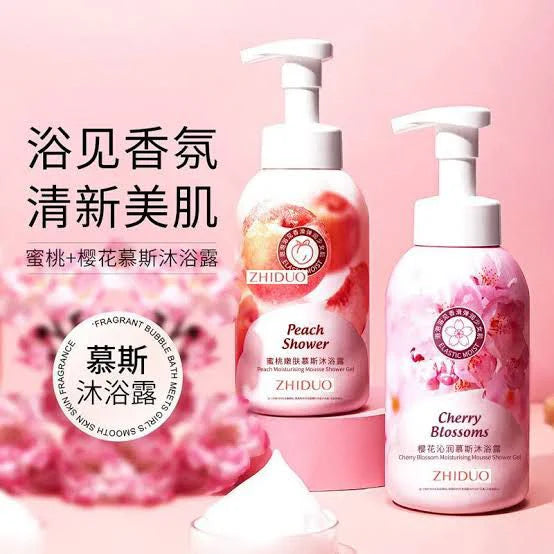ZHIDUO Peach Mousse Body Wash - 500ml
