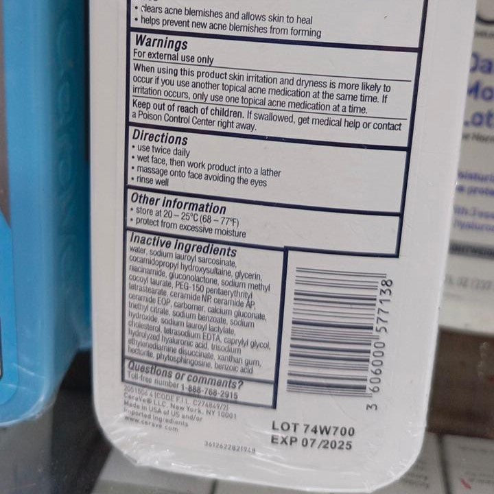 Cerave Acne Control Cleanser - 237ml | Premium Skincare & Beauty Products in Pakistan