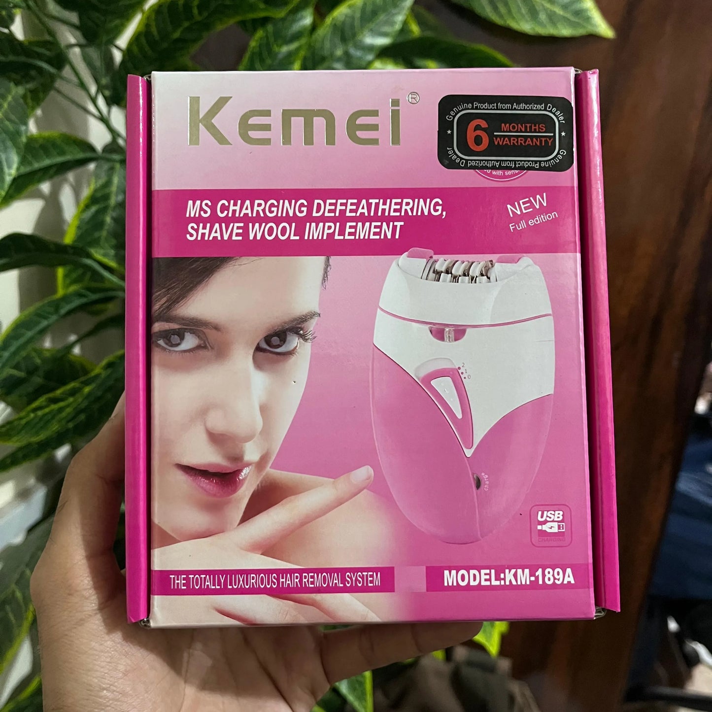 KM-189A Women Electric Rechargeable Hair Removal Epilator