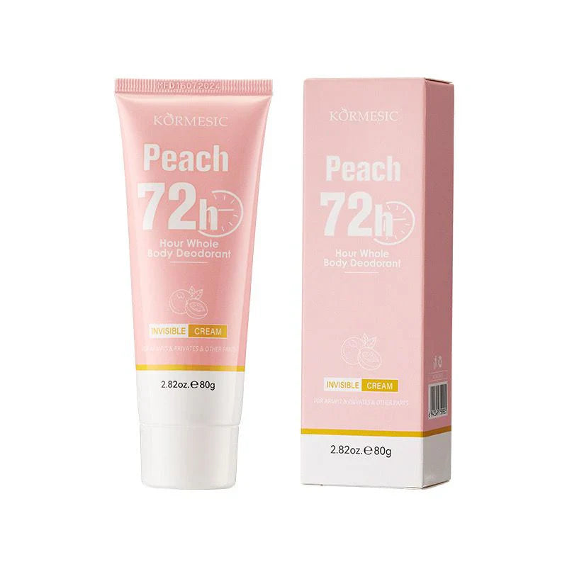 KORMESIC Peach Scented Whole Body Deodorant Cream 72H Odor Control - 80gm