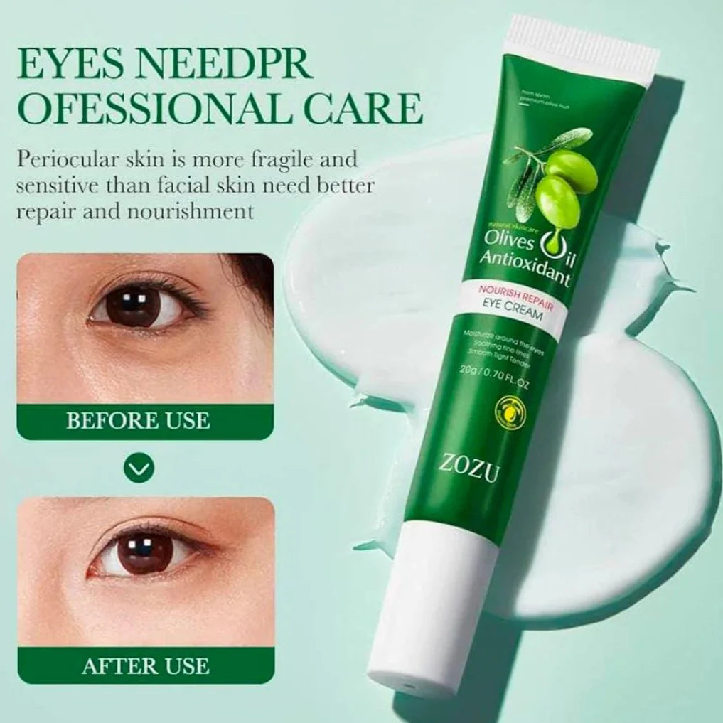 ZOZU Olive Oil Eye Cream Remove Dark Circles Reduce Fine Lines And Moisturizing Eye Cream 20g | Premium Skincare & Beauty Products in Pakistan