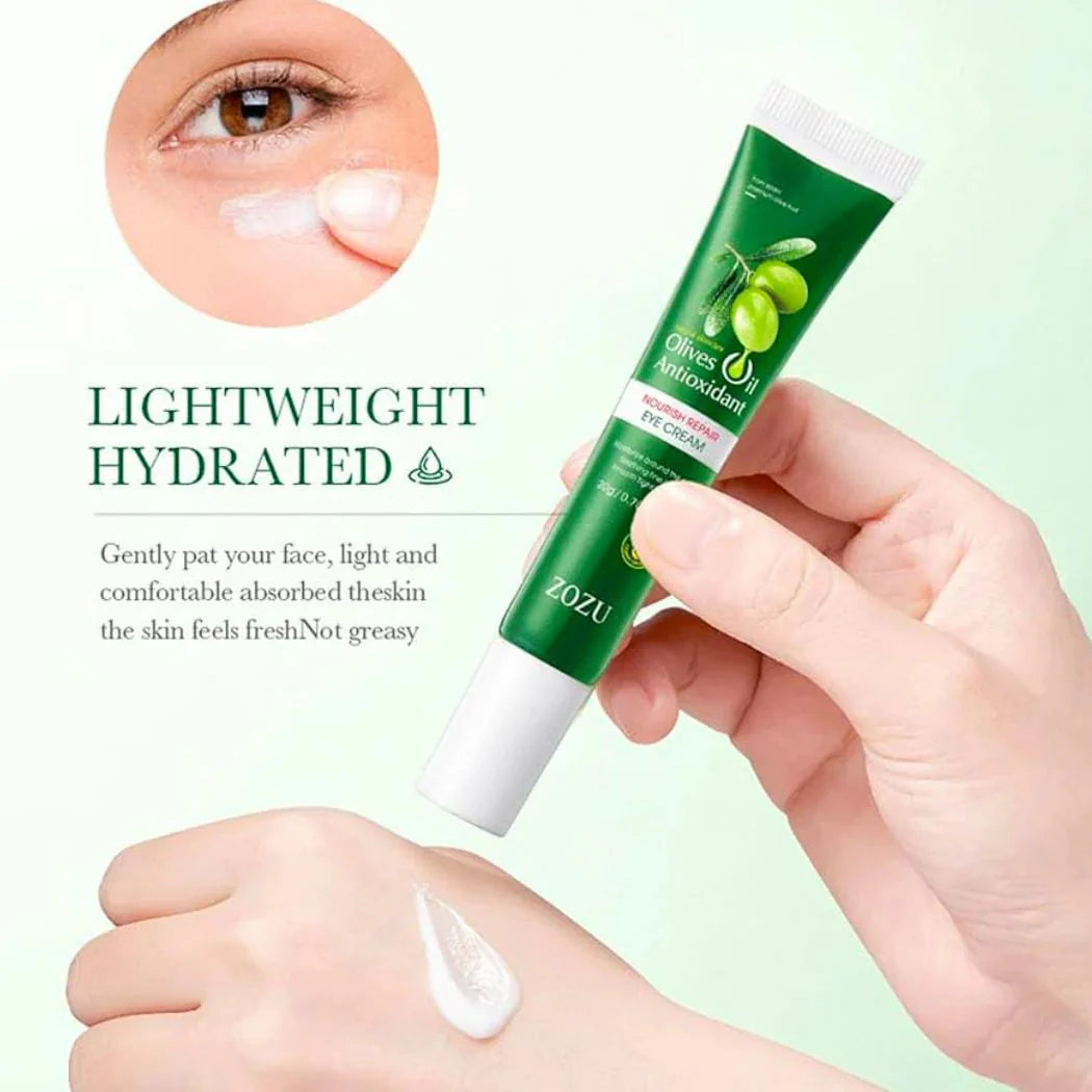 ZOZU Olive Oil Eye Cream Remove Dark Circles Reduce Fine Lines And Moisturizing Eye Cream 20g | Premium Skincare & Beauty Products in Pakistan