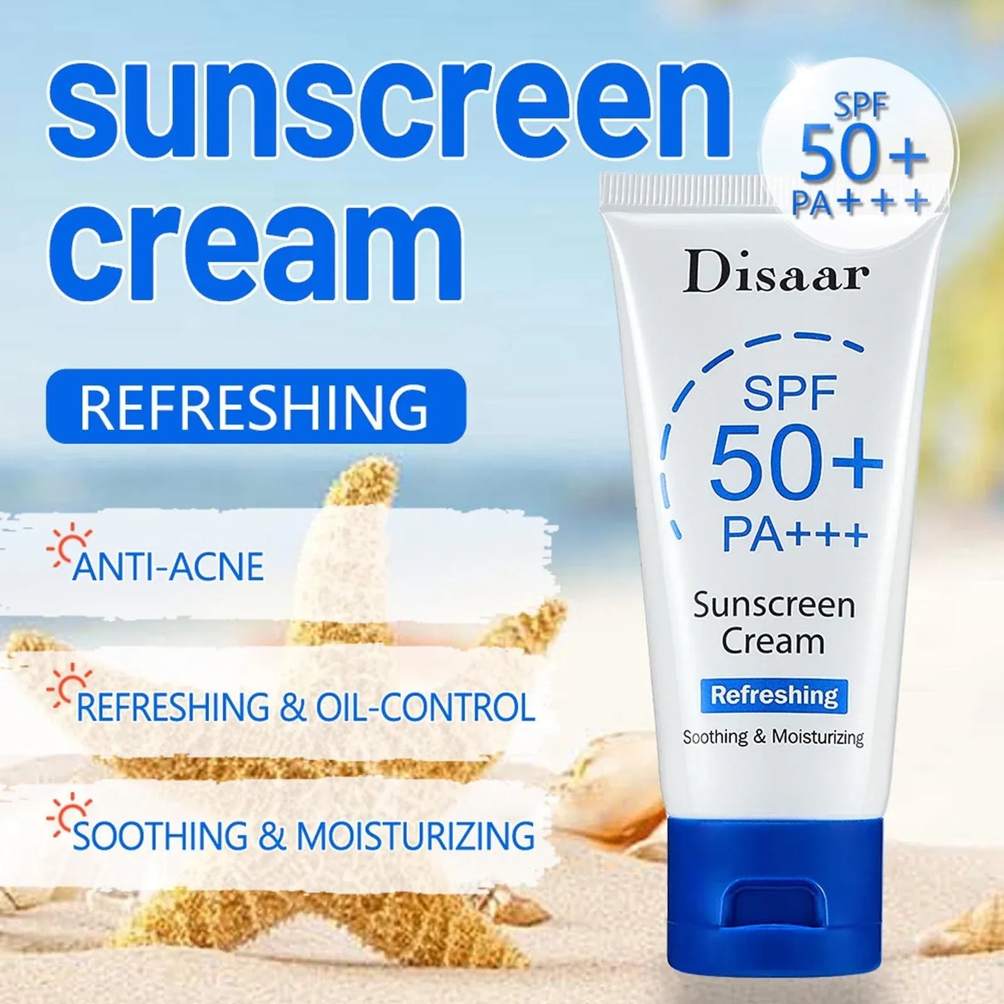 Disaar Salicylic Acid & Rose Extract Sunscreen Cream SPF 50 PA+++ - 50g | Premium Skincare & Beauty Products in Pakistan