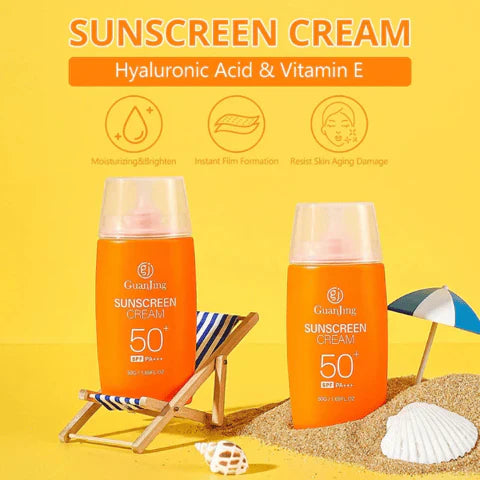 Guanjing Anti-Aging Sunscreen Cream SPF 50+ Moisturizing & Brightening – 50g