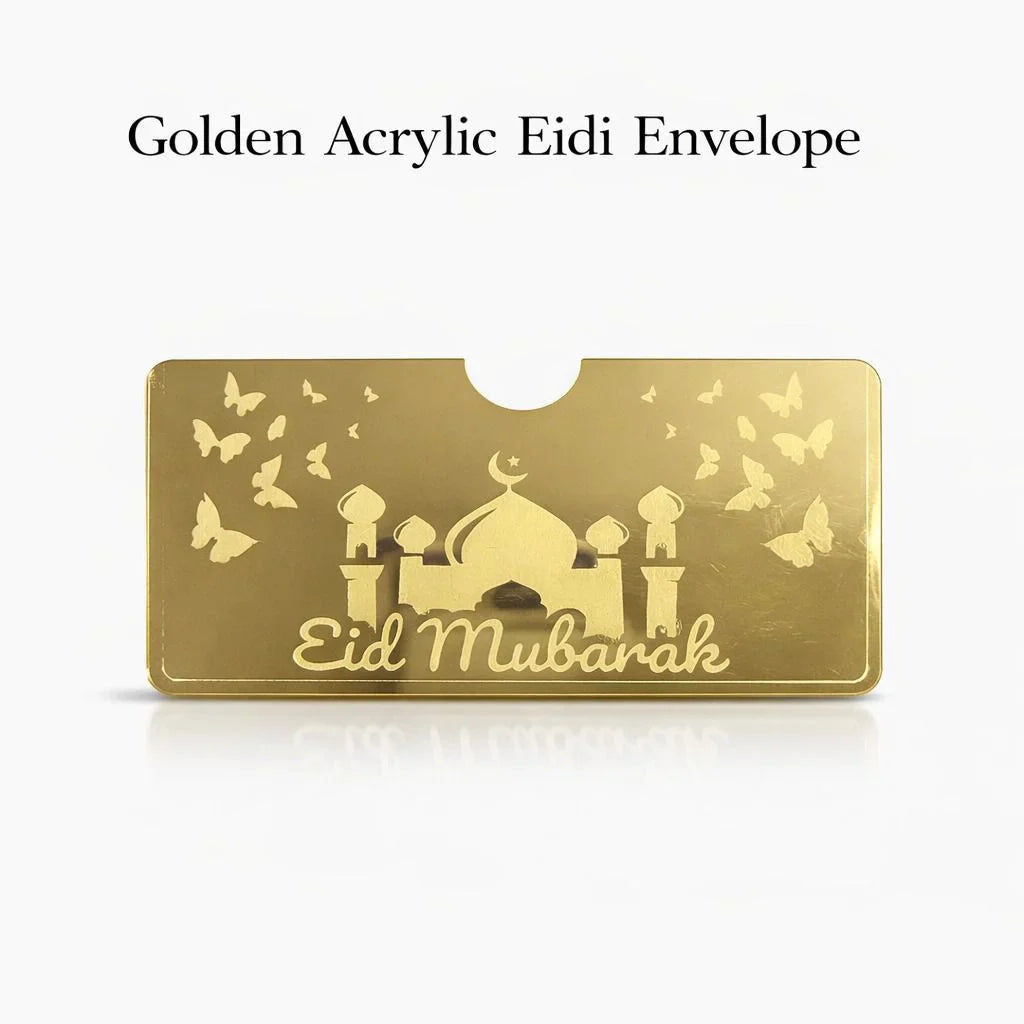 Golden  acrylic golden envelope