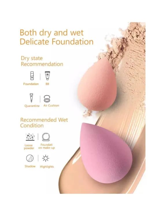 6-in-1 Makeup Foundation Sponges – Soft Cosmetic Puffs