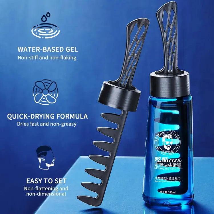 Veze Styling Head Oil Gel 2-In-1 Hair Styling With Comb - 280ml