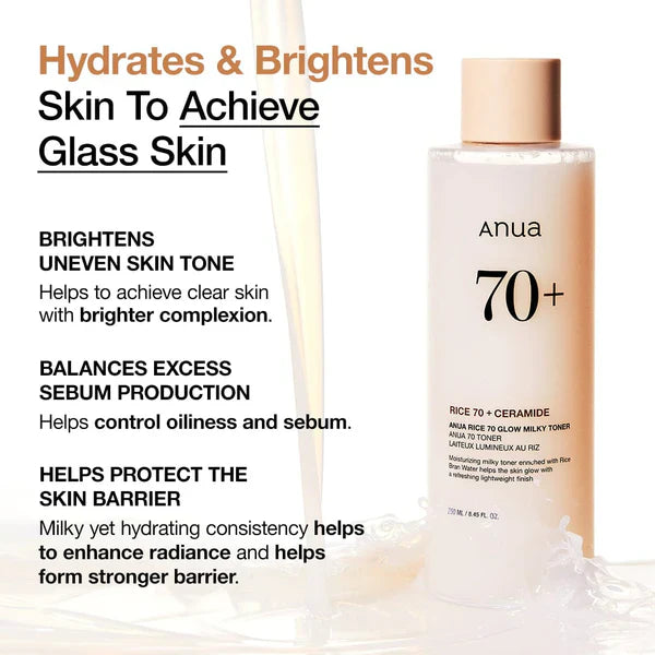 Anua Rice 70 Glow Milky Toner - 250ml | Premium Skincare & Beauty Products in Pakistan