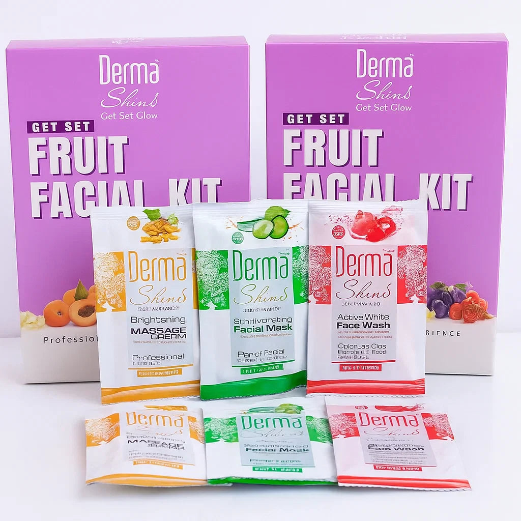 Derma Shine Fruit Facial Kit Sachet - 6 Packs | Premium Skincare & Beauty Products in Pakistan