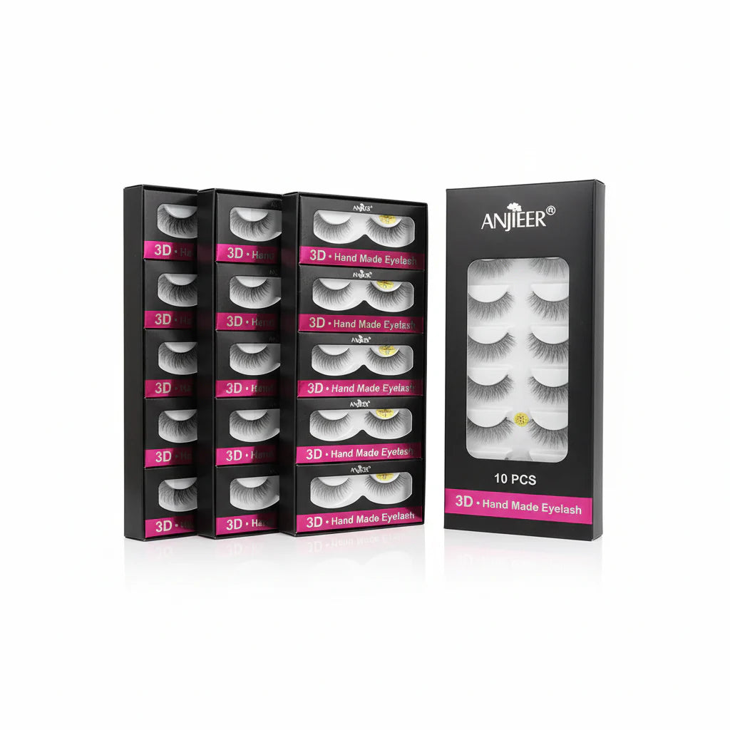 Anjieer 3D Handmade Eye Lashes - 10 Pcs