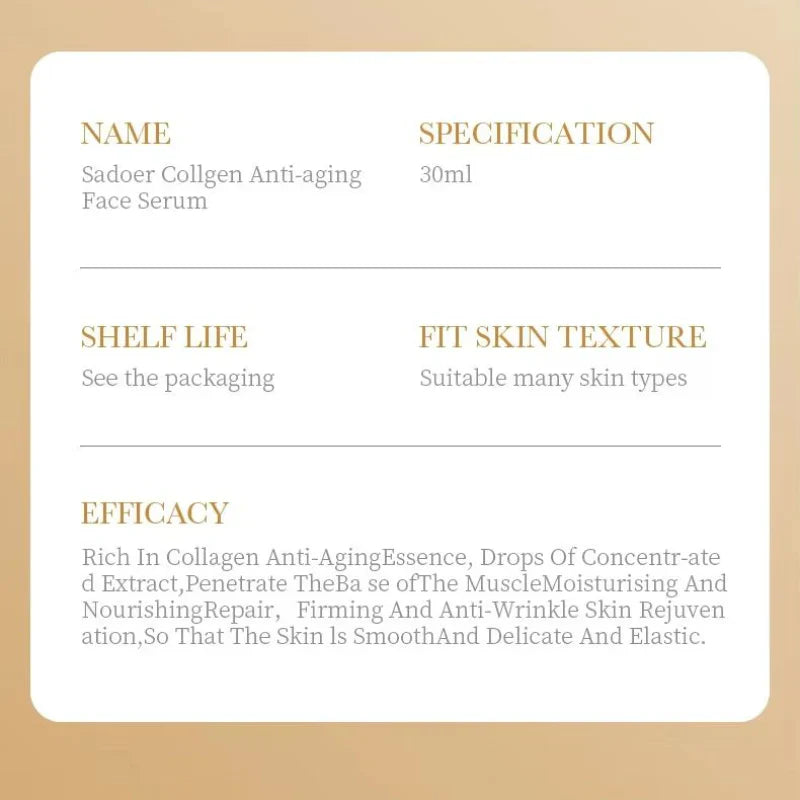 Sadoer Collagen Anti-Aging Serum Firming & Moisturizing - 30ml