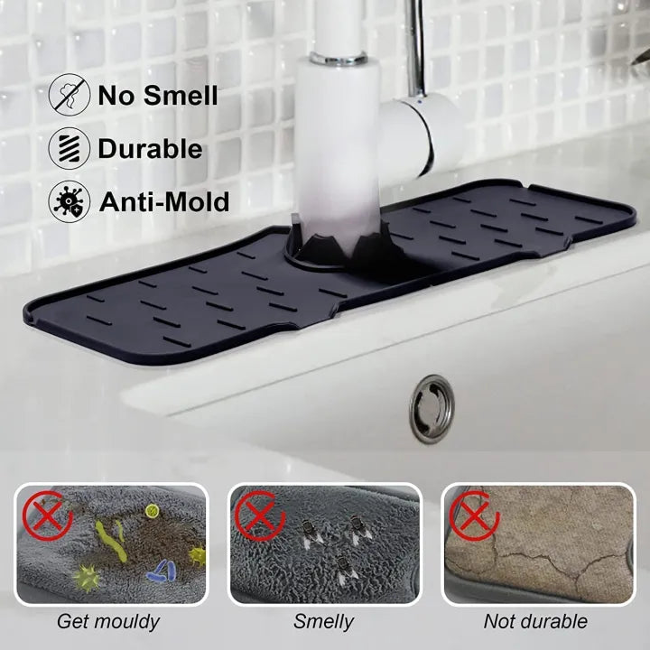 Silicone Faucet Mat For Kitchen & Bathroom