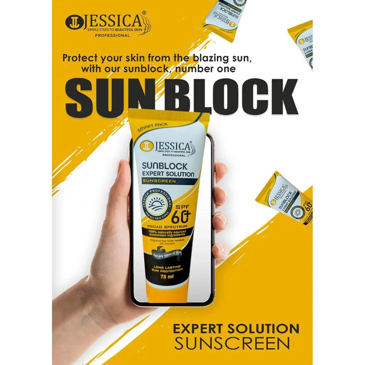 Jessica Sunblock Expert Solution Sunscreen SPF 60 | Premium Skincare & Beauty Products in Pakistan