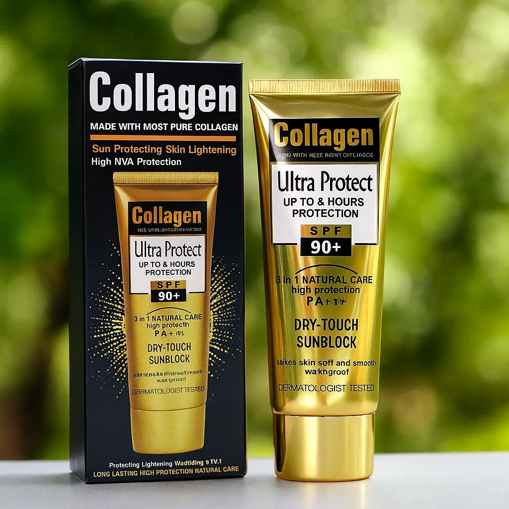 Fruit Of The Wokali Collagen Ultra Protect 3-in-1 Dry- Touch Sunblock SPF 90+ - 100ml | Premium Skincare & Beauty Products in Pakistan