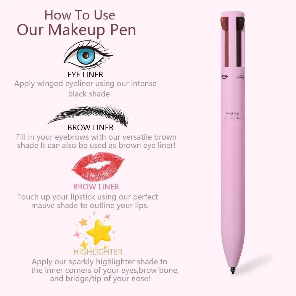 4 In 1 Makeup Pen - Multi function water proof | Premium Skincare & Beauty Products in Pakistan