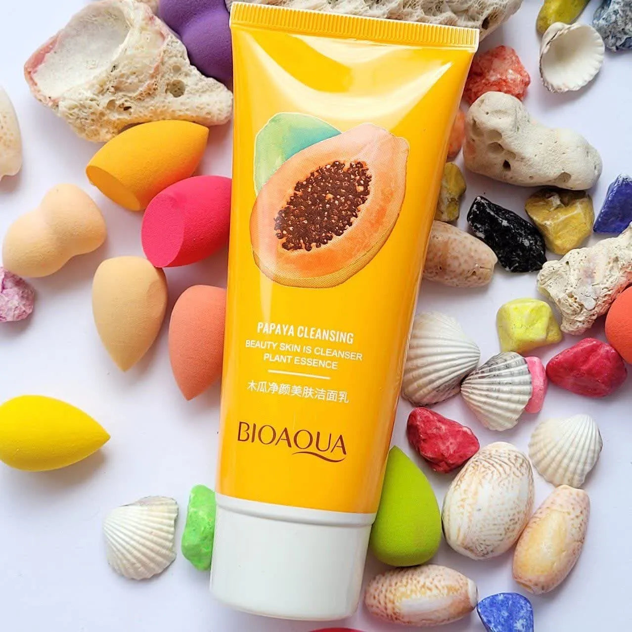 BIOAQUA Papaya Face Wash Moisturizing Shrink Pore Face Wash Foam Facial Cleanser - 100g | Premium Skincare & Beauty Products in Pakistan