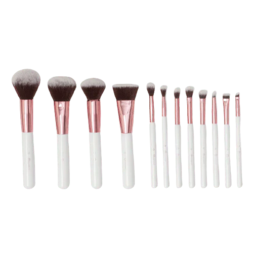 BH Cosmetics Crystal Quartz - 12 Piece Brush Set And Bag