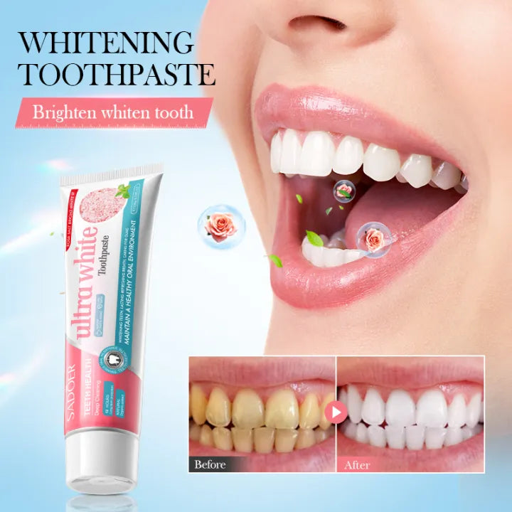 Sadoer Ultra White Rose Salt Whitening Toothpaste 100g | Premium Skincare & Beauty Products in Pakistan