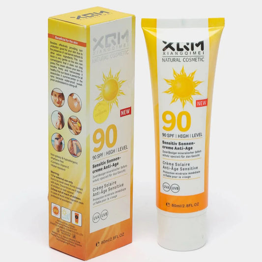 XQM Sun Cream SPF 90 – Ultimate Anti-Aging Sunblock – 80ml | Premium Skincare & Beauty Products in Pakistan