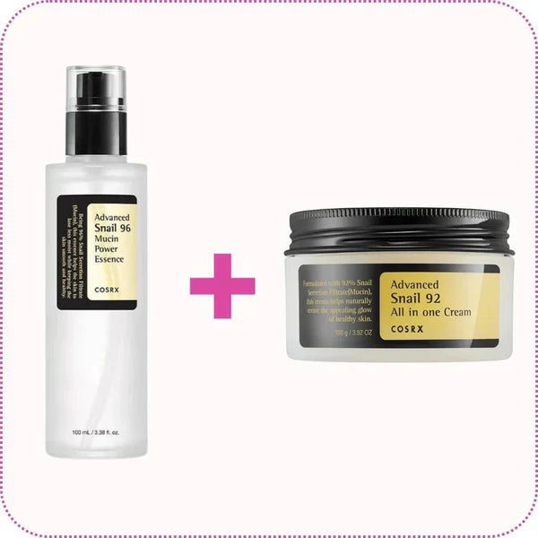 Advanced Snail Bundle : Advanced Snail 96 Mucin Power Essence 100ml + Advanced Snail 92 All in one Cream - 100g | Premium Skincare & Beauty Products in Pakistan