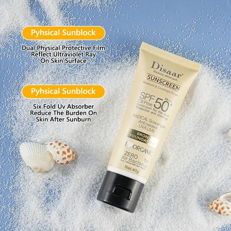 Disaar Sunscreen Bronz Foundation SPF 50 Oil-Free – 40g | Premium Skincare & Beauty Products in Pakistan