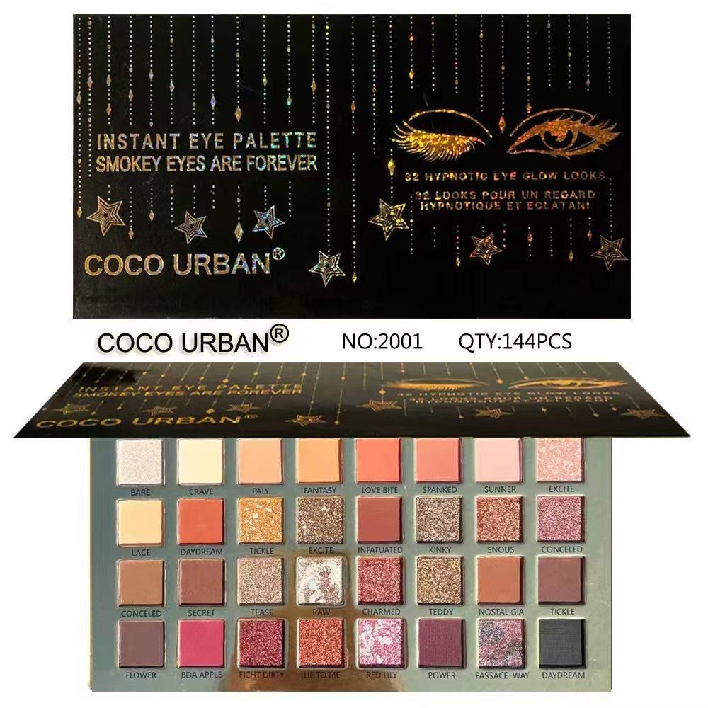 Coco Urban Smokey Eyes Eyeshadow Palette - 32 Colors