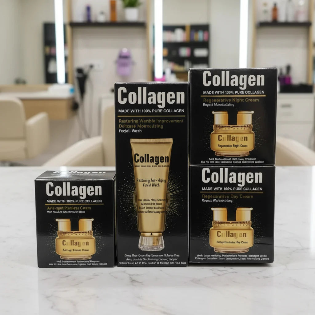 Wokali Collagen Anti Aging 4/Pcs Face Treatment Set