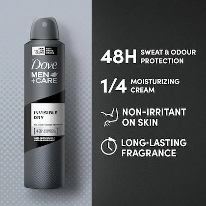 Dove Men+Care Invisible Dry Body Spray - 250ml