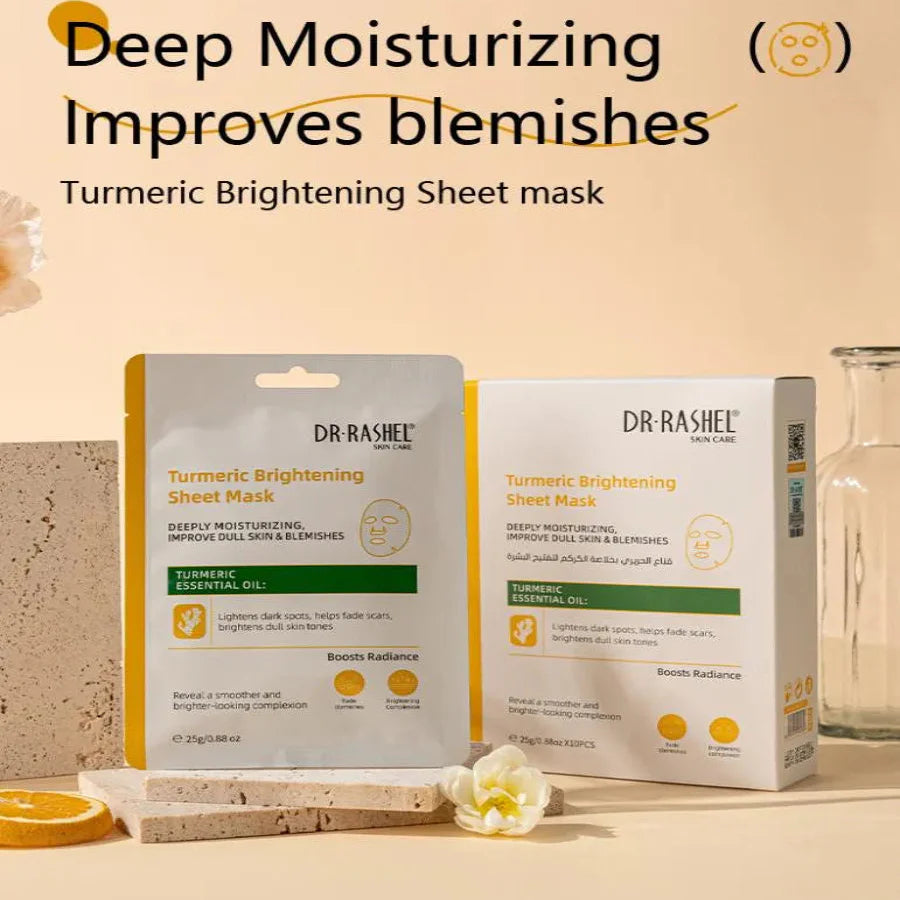 Dr Rashel Turmeric Brightening Sheet Mask Each pack - 25g