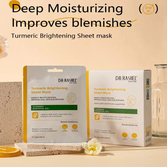Dr Rashel Turmeric Brightening Sheet Mask Each pack - 25g