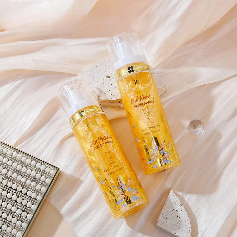Dr.Rashel Lightweight & Moisturizing Gold Makeup Fixer Spray - 100ml | Premium Skincare & Beauty Products in Pakistan