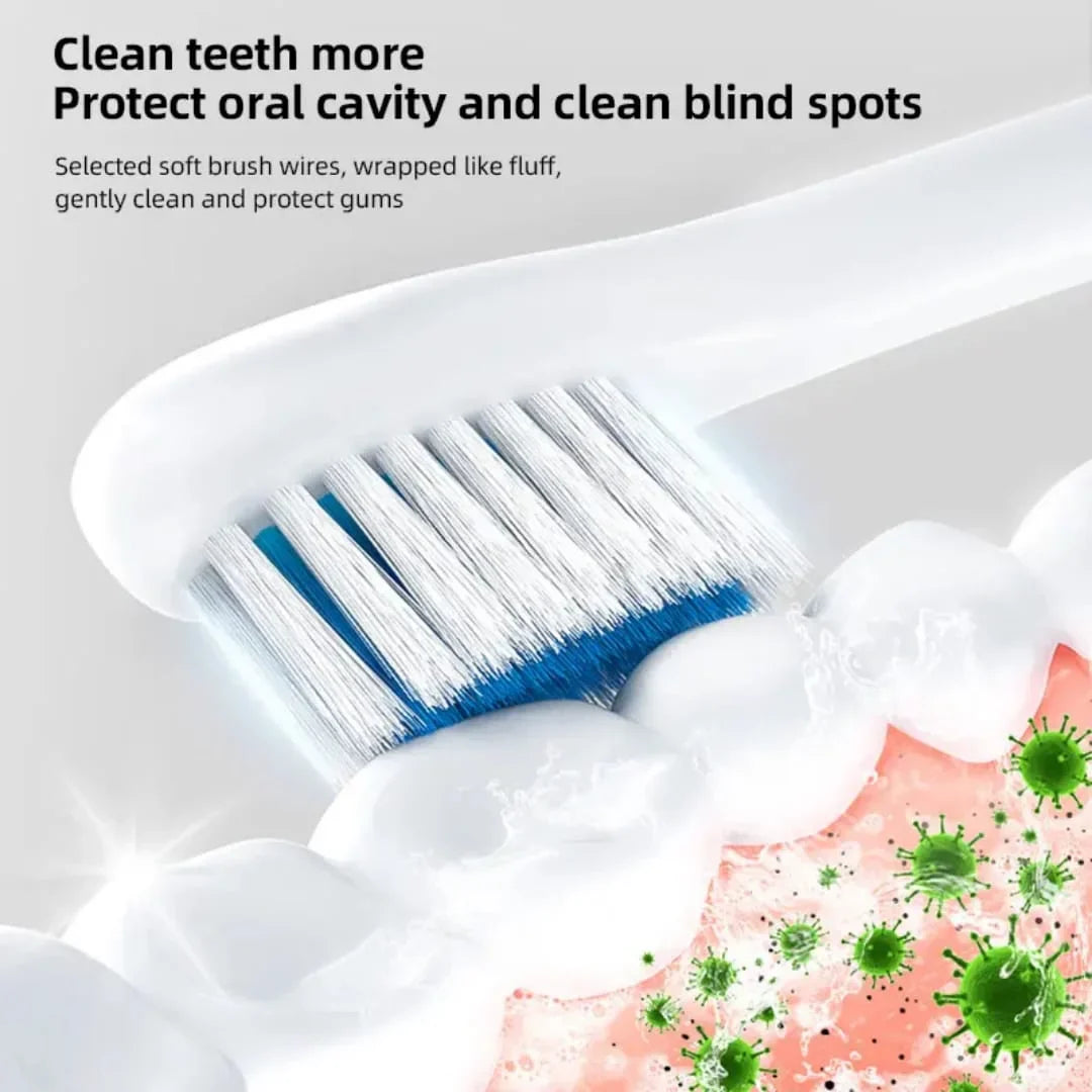 USB Rechargeable Ultrasonic Tooth Brush with 4 Brush Heads