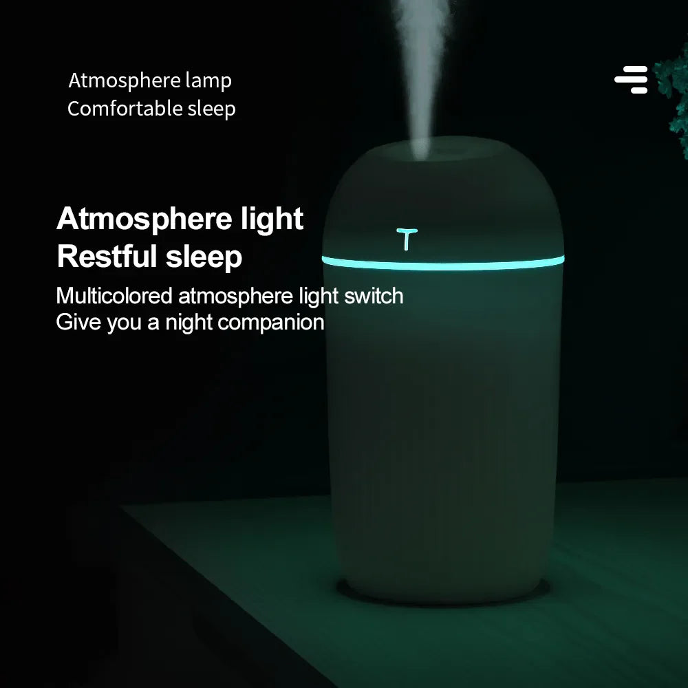 USB Mini Humidifier With 420ML Capacity Intelligent Anti-drying