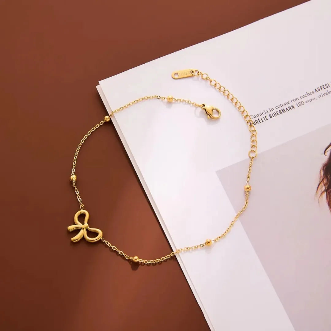 Stainless Steel Bow Bracelet