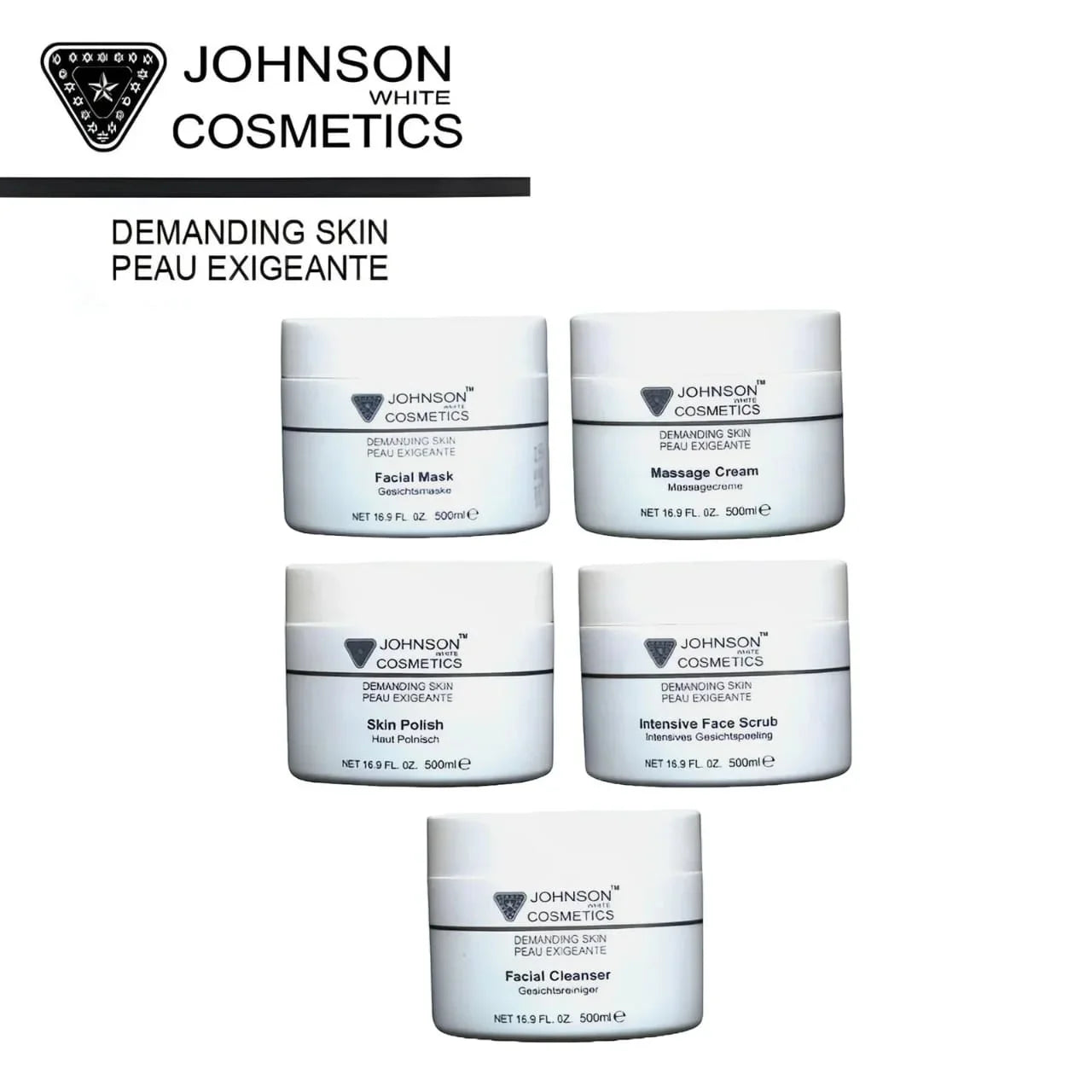 Johnson White Cosmetics Facial Kit Pack of 5 - 500ml Each
