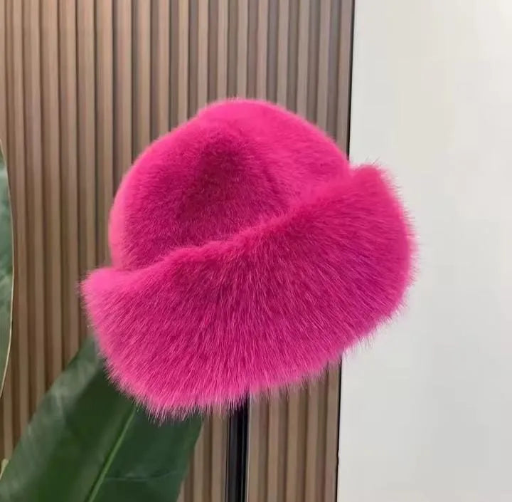 Fluffy Bucket Hat (Random Colour)