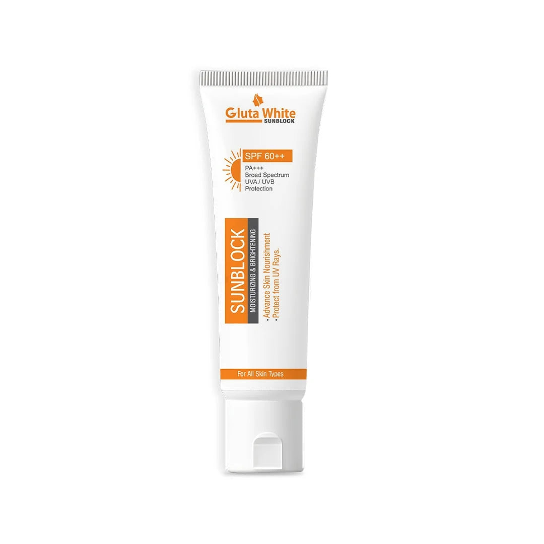 Gluta White Sun Block SPF-60 – 50gm | Premium Skincare & Beauty Products in Pakistan